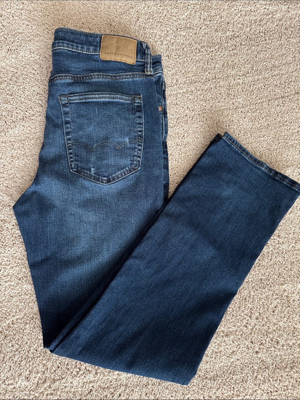 American Eagle Outfitters Airflex Jeans in Dark Blue Wash